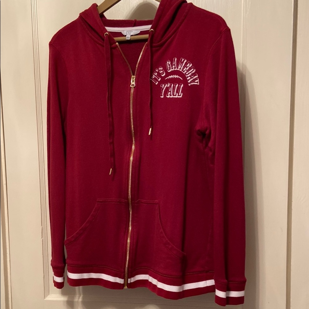Crown & Ivy Red Zip-Up Hoodie